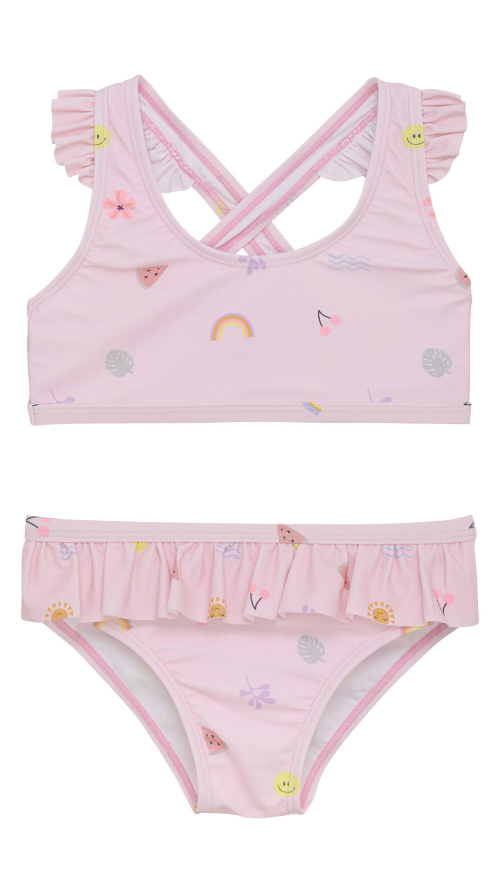 Color Kids Bikini W. Short Skirt - Cherry Blossom