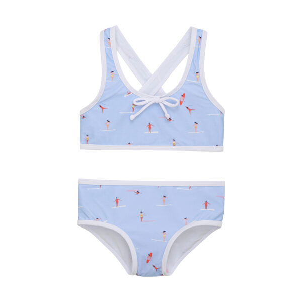 Color Kids Bikini W. Short Skirt Cerulean